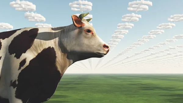 Big Business Profit Gmo Cow — Stock Photo, Image