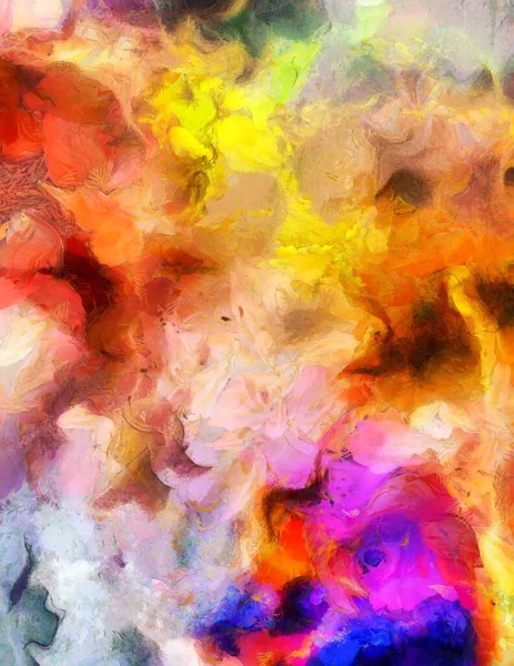 Pintura Abstracta Colorida Renderizado — Foto de Stock