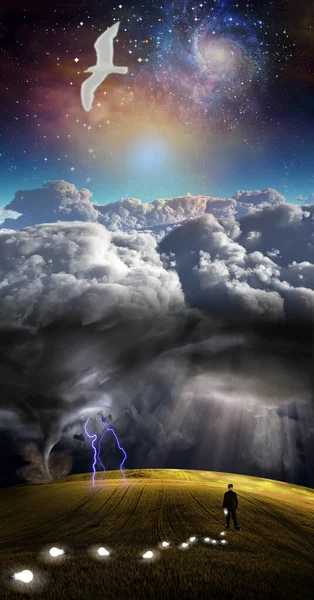 Storm Landscape Rendering — Foto Stock