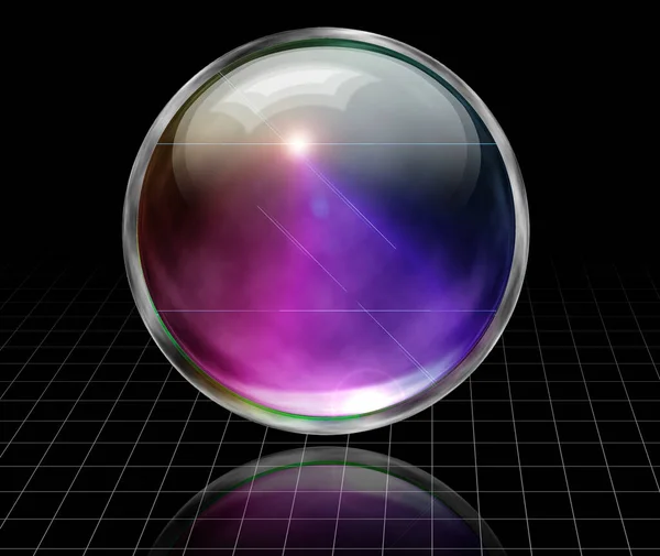 空隙中的球体 3D渲染 — 图库照片