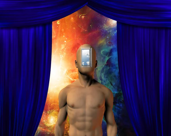 Mind Doorway Arte Surrealista Renderizado — Foto de Stock