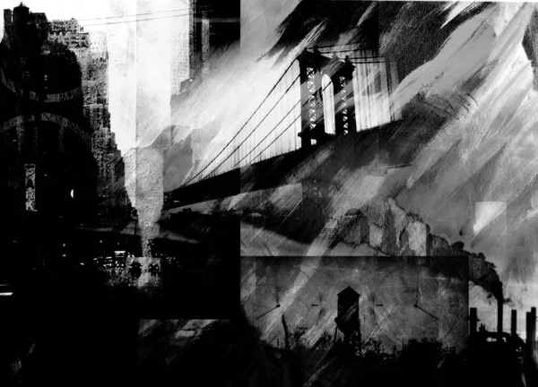 Peinture Noir Blanc — Photo