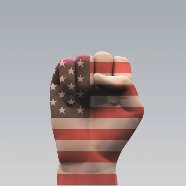 Americas Point Hand Sign Renderin — стокове фото