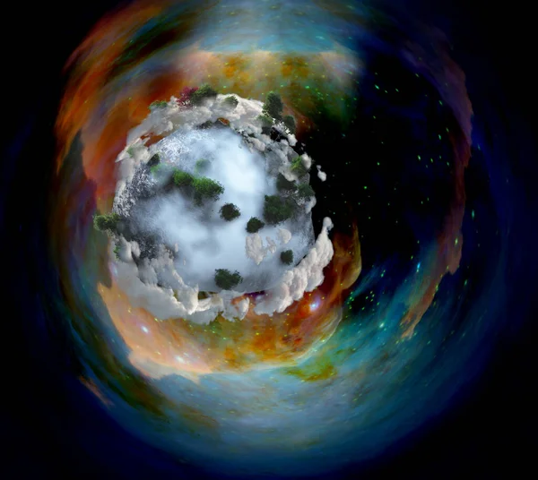Abstraktní Exoplanet Mlhoviny Hvězdy Galaxie Ostré Barvy — Stock fotografie