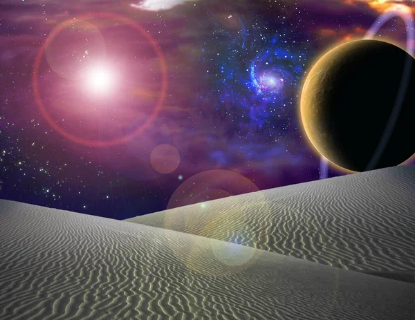 Kosmische Landschaft Sand Von Erudin Rendering — Stockfoto