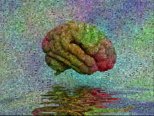 Abstract Painting Colorful Brain Water — Stock Photo, Image