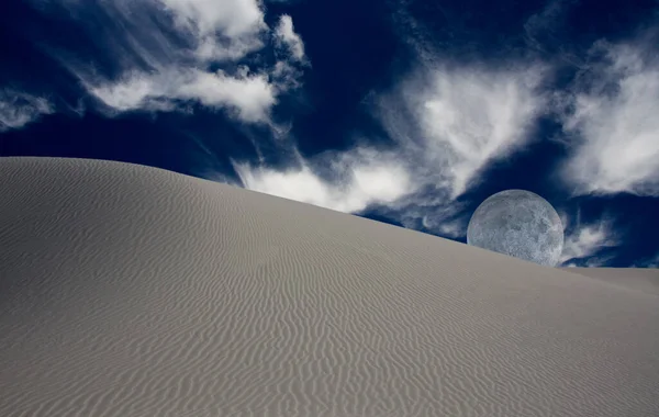 White Sand Landscape Rendering — Fotografia de Stock