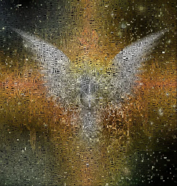 抽象画 天使的翅膀3D渲染 — 图库照片