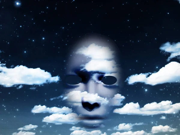 Maske Bewölkten Himmel Rendering — Stockfoto