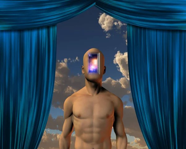 Mind Doorway Arte Surrealista Renderizado —  Fotos de Stock