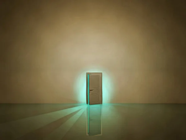 Surrealism Door Blue Light — Stock Photo, Image