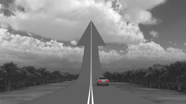 Car Road Shape Arrow — Stock Photo, Image