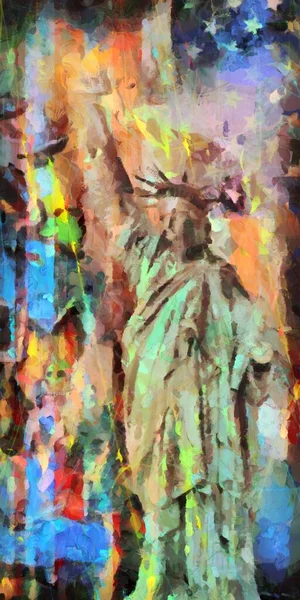 Statue Liberty Rendering — Stock Photo, Image