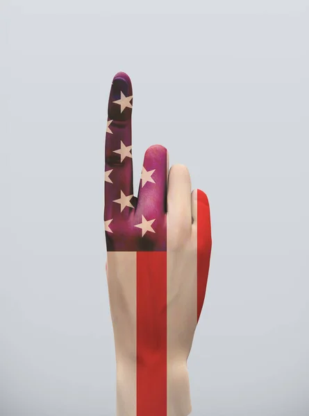 Point Usa Hand Sign Rendering — Fotografia de Stock