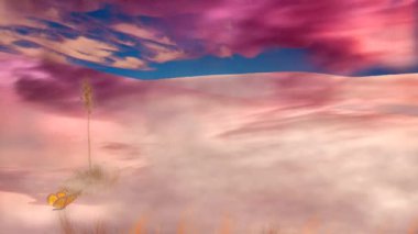 Çöl bitkileri. Beyaz kum tepeleri