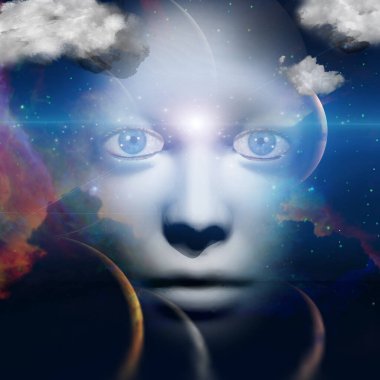 Alan arkaplanlı insan yüzü