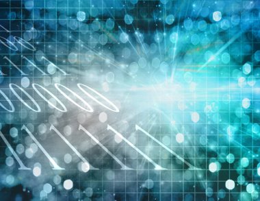 İkili Soyut. Modern sanat. 3B görüntüleme