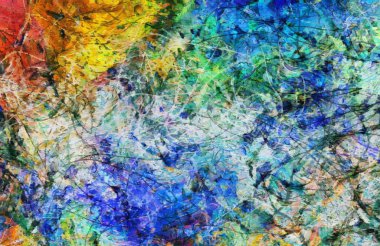 Renkli soyut resim. 3B görüntüleme