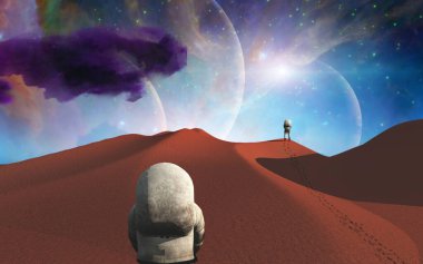 Başka bir gezegendeki astronotlar