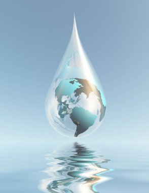 Americas Drop. 3D rendering