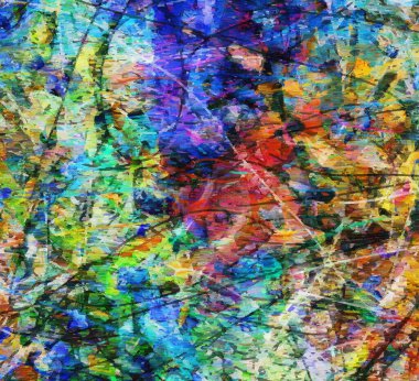 Renkli soyut resim. 3B görüntüleme