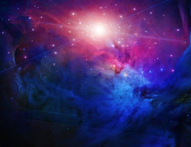 Galaktik uzay. Canlı bir evren. Bu görüntünün elementleri NASA tarafından desteklenmektedir