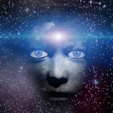 Alan arkaplanlı insan yüzü