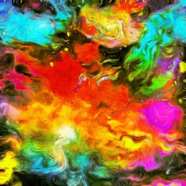 Derin Uzay Boyama. Modern sanat. 3B görüntüleme