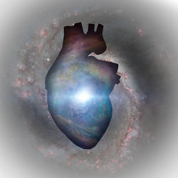 Міжзоряне Мистецтво Серця Візуалізація — стокове фото