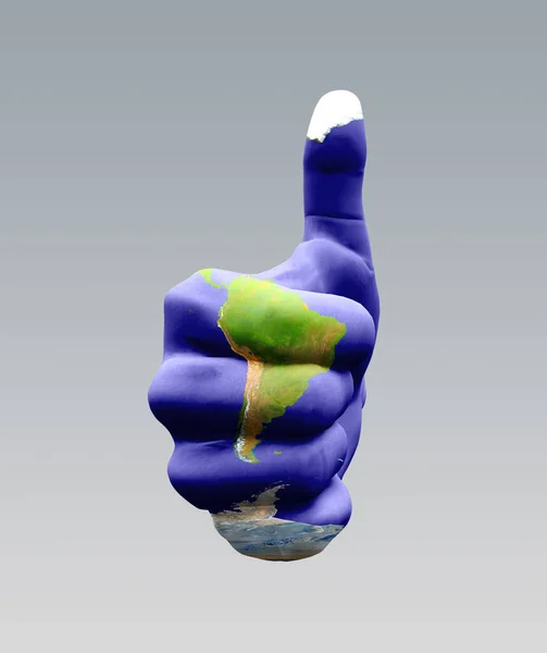 Americas Point Hand Sign Renderin — Stock Photo, Image