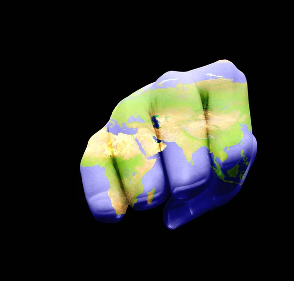 Africa Fist Punch Hand Sign Rendering — Stock Photo, Image