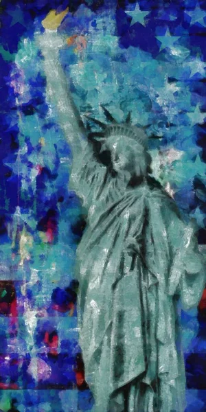 Statue Liberty Rendering — Stock Photo, Image
