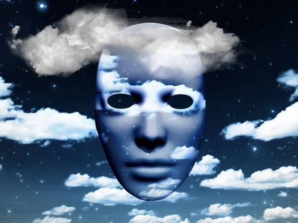 Masker Bewolkte Lucht — Stockfoto