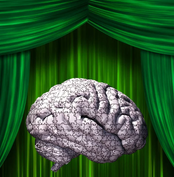 Brain Puzzle Rendering — Stock Photo, Image