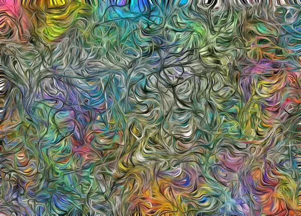 Abstract Vloeibare Lijnen Kleurbewegingen Rendering Art Wallpaper — Stockfoto