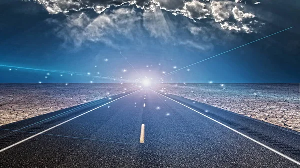 Road Moving Light Rendering — Foto de Stock
