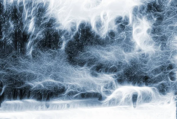 树木景观的抽象 3D渲染 — 图库照片