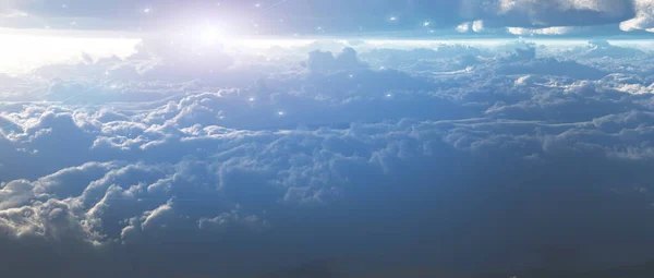 Схід Сонця Над Хмарами Візуалізація — стокове фото