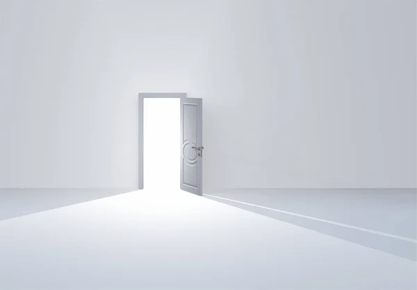 White Room Doorway Radiates Light — стоковое фото