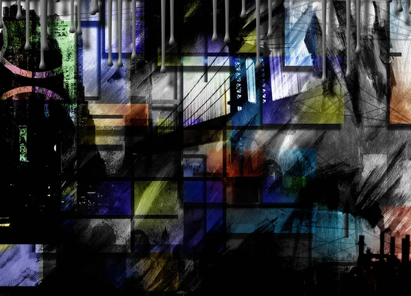 City Industrial Abstract Rendu — Photo