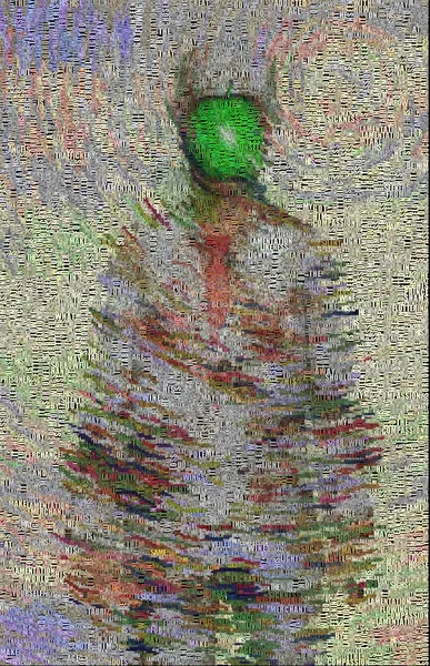 Pintura Abstrata Figura Homem Com Maçã Vez Rosto — Fotografia de Stock
