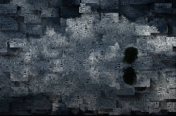 Pintura Abstrata Nuvens Blocos — Fotografia de Stock