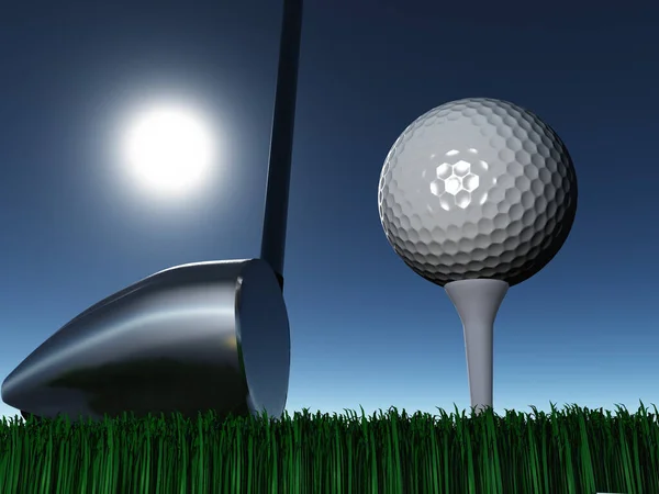 ゴルフの日だ 3Dレンダリング — ストック写真