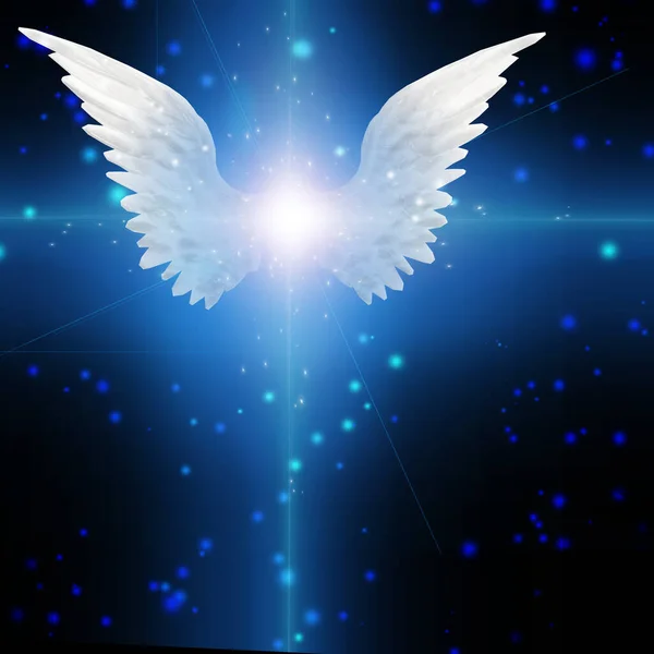 Angel Winged Light Rendering — Stock Photo, Image