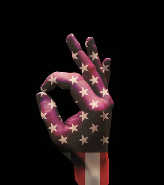 Americas Point Hand Sign Renderin —  Fotos de Stock
