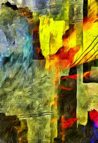 Soyut resim. Şehir tarzı.