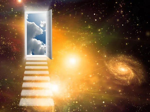 Opening Door Another World — Stock Photo, Image