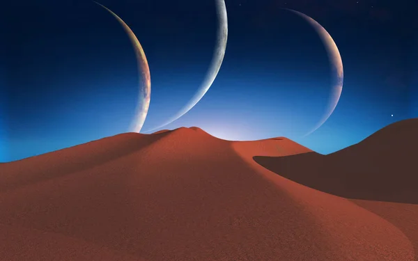 Space Landscape Rendering — Stock Photo, Image