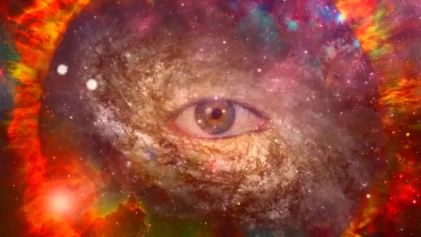 Boží Oko Živém Vesmíru — Stock video