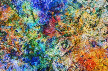 Renkli soyut resim. 3B görüntüleme
